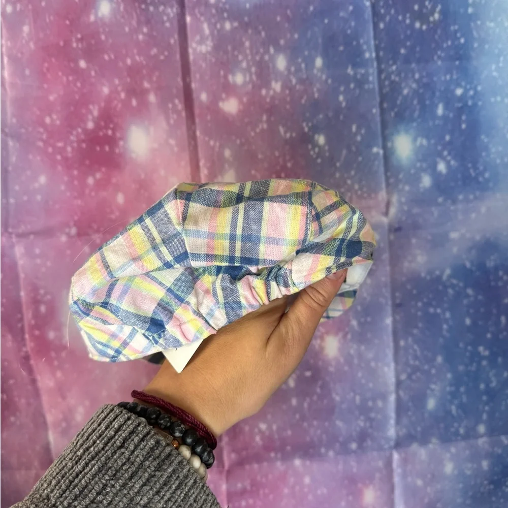 New boys Janie and Jack plaid newsboy cap in a pastel size 2-3 🛍
